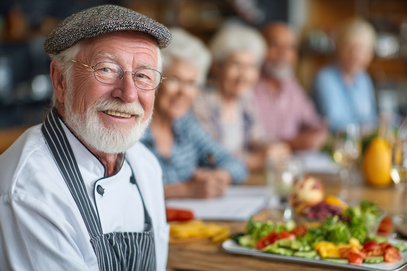 Группа людей занимается творческим движением в светлой студии